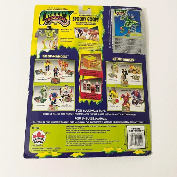 VTG 1994 Creepy Crawlers Spooky Goopy 5.5 Inch Action Figure Toymax Crime Grimes - Picture 7 of 16